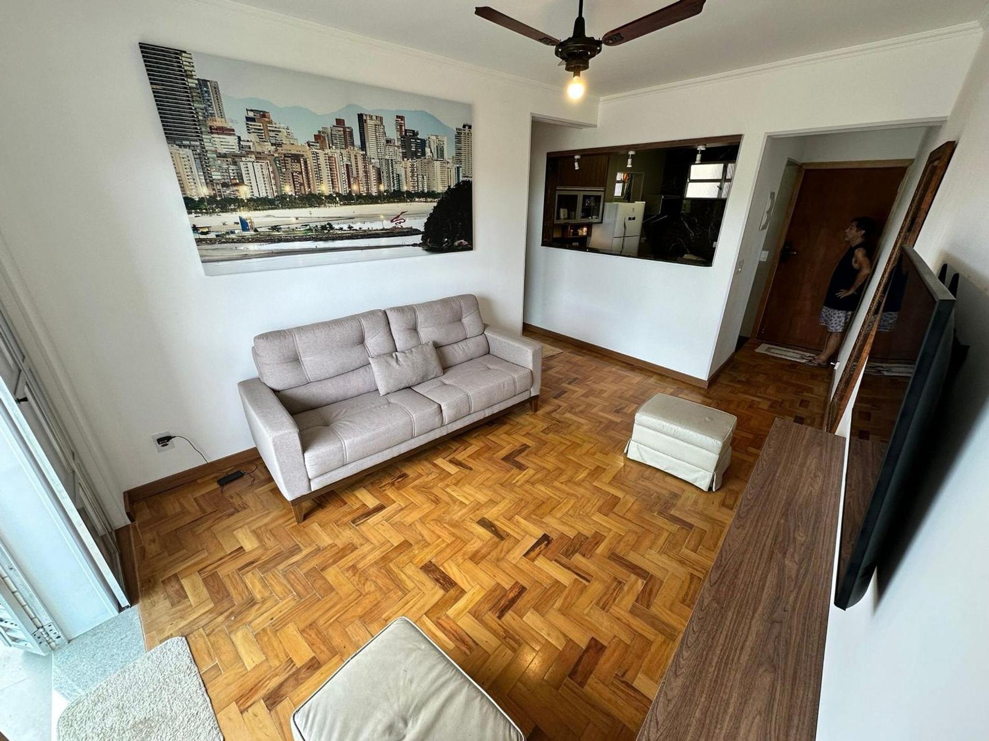 Ap Pe Na Areia Vista Parcial Mar Apartment Santos  Bagian luar foto