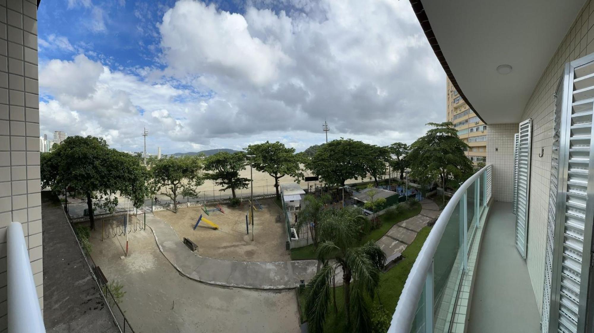 Ap Pe Na Areia Vista Parcial Mar Apartment Santos  Bagian luar foto