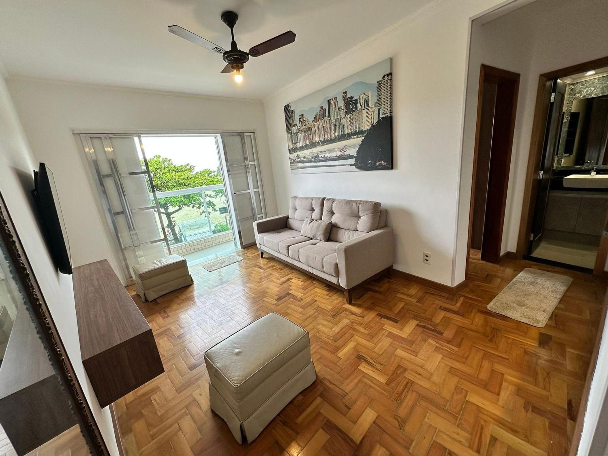 Ap Pe Na Areia Vista Parcial Mar Apartment Santos  Bagian luar foto