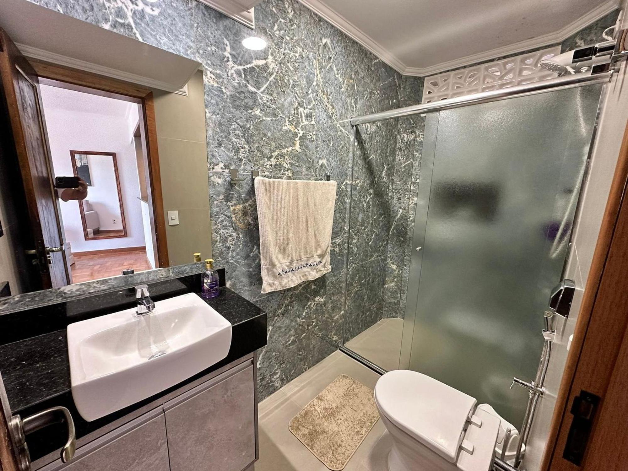 Ap Pe Na Areia Vista Parcial Mar Apartment Santos  Bagian luar foto