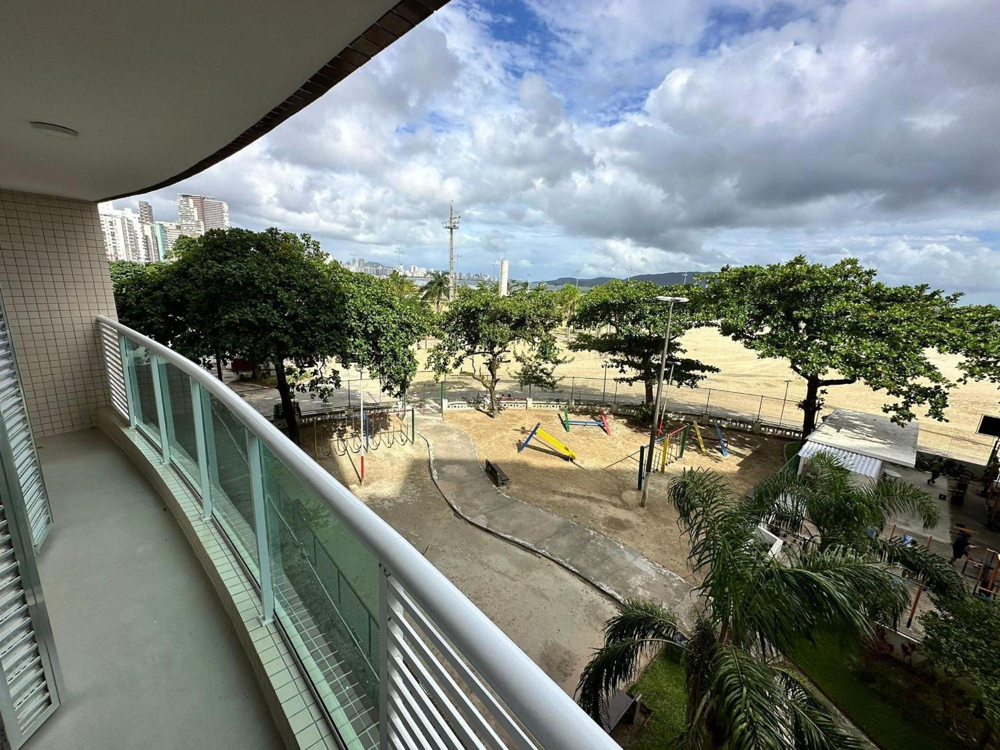 Ap Pe Na Areia Vista Parcial Mar Apartment Santos  Bagian luar foto