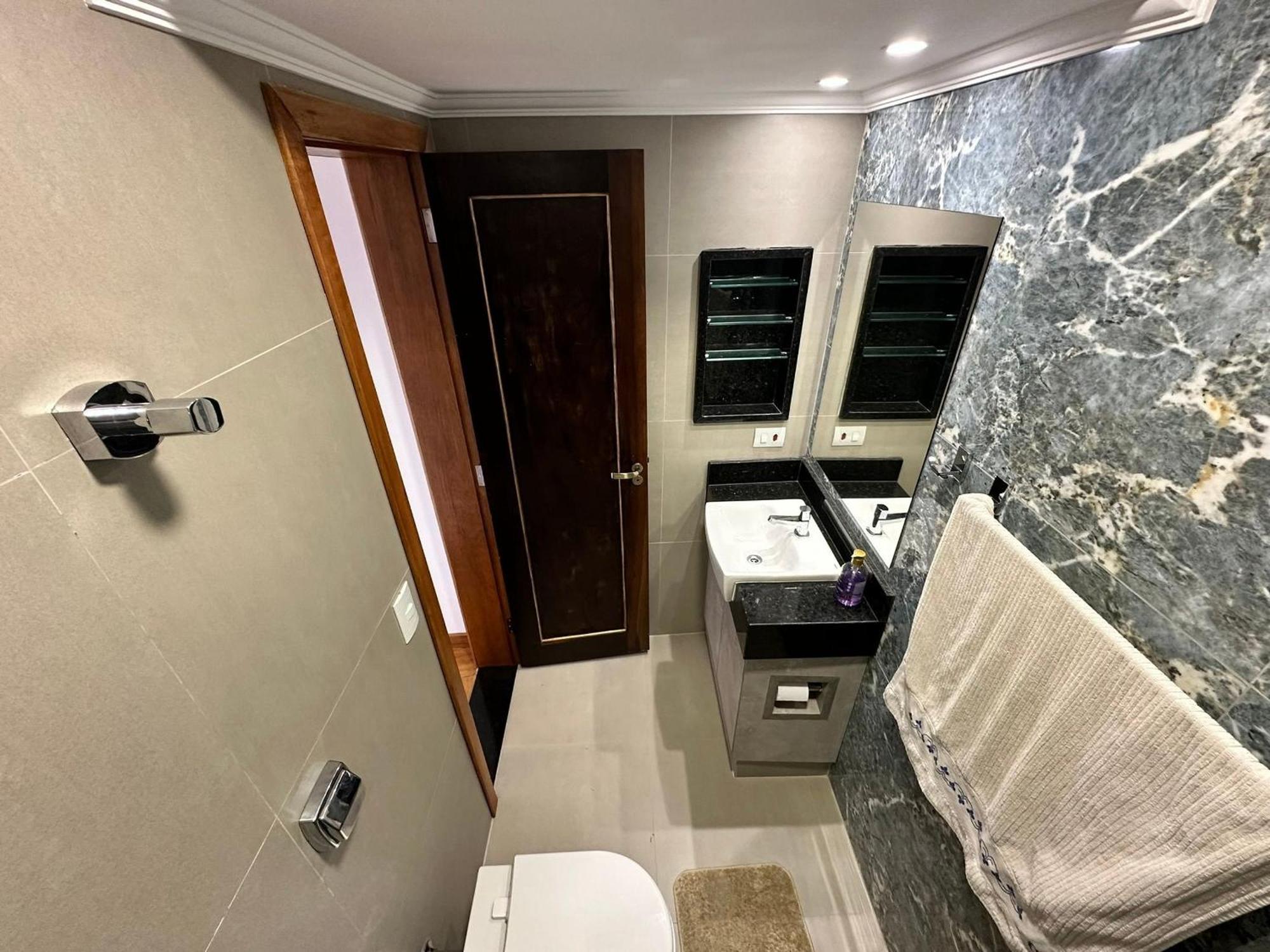 Ap Pe Na Areia Vista Parcial Mar Apartment Santos  Bagian luar foto